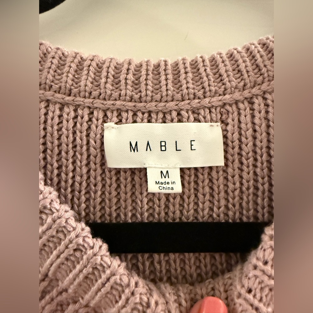 Mable Mauve Ruffle-Trim Sleeveless V-Neck Sweater - Picture 3 of 4